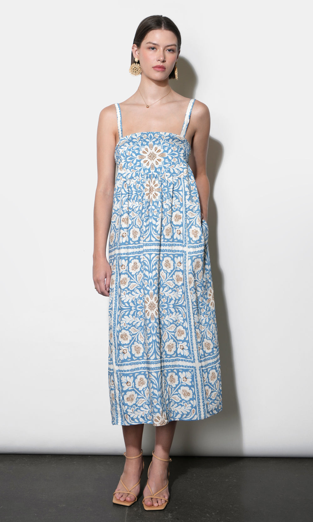 Callie Trapeze Back Cut Out Midi Dress