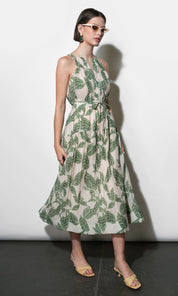 Veneria Halter Midi Dress