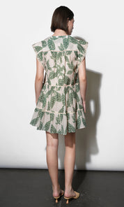 Briar Tiered Embroidered Shift Mini Dress