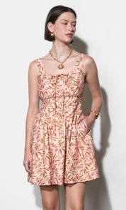 Sophia Square Tie Neck Mini Dress
