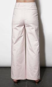 Jennsen Cotton Canvas Wide Leg Pink Pants