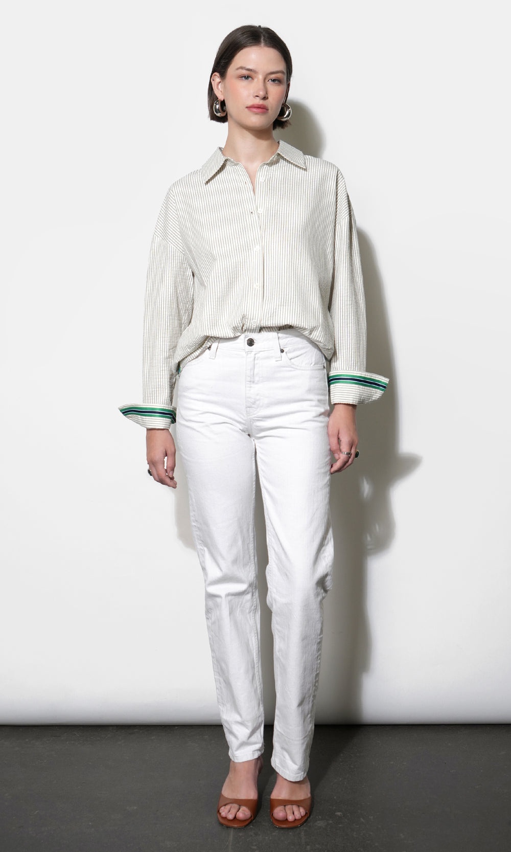 Sierra Oversized Stripe Button Down Shirt