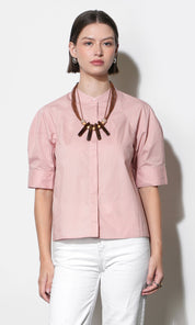 Laya Puff Sleeve Button Up Blouse