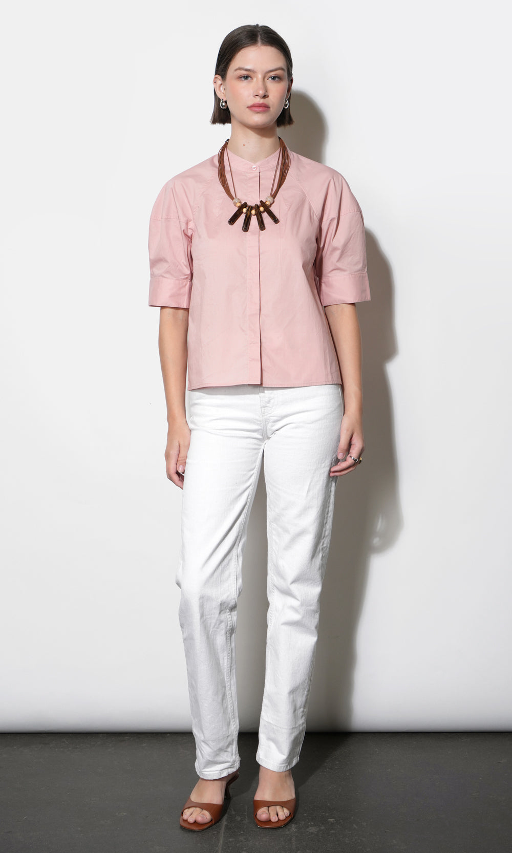 Laya Puff Sleeve Button Up Blouse