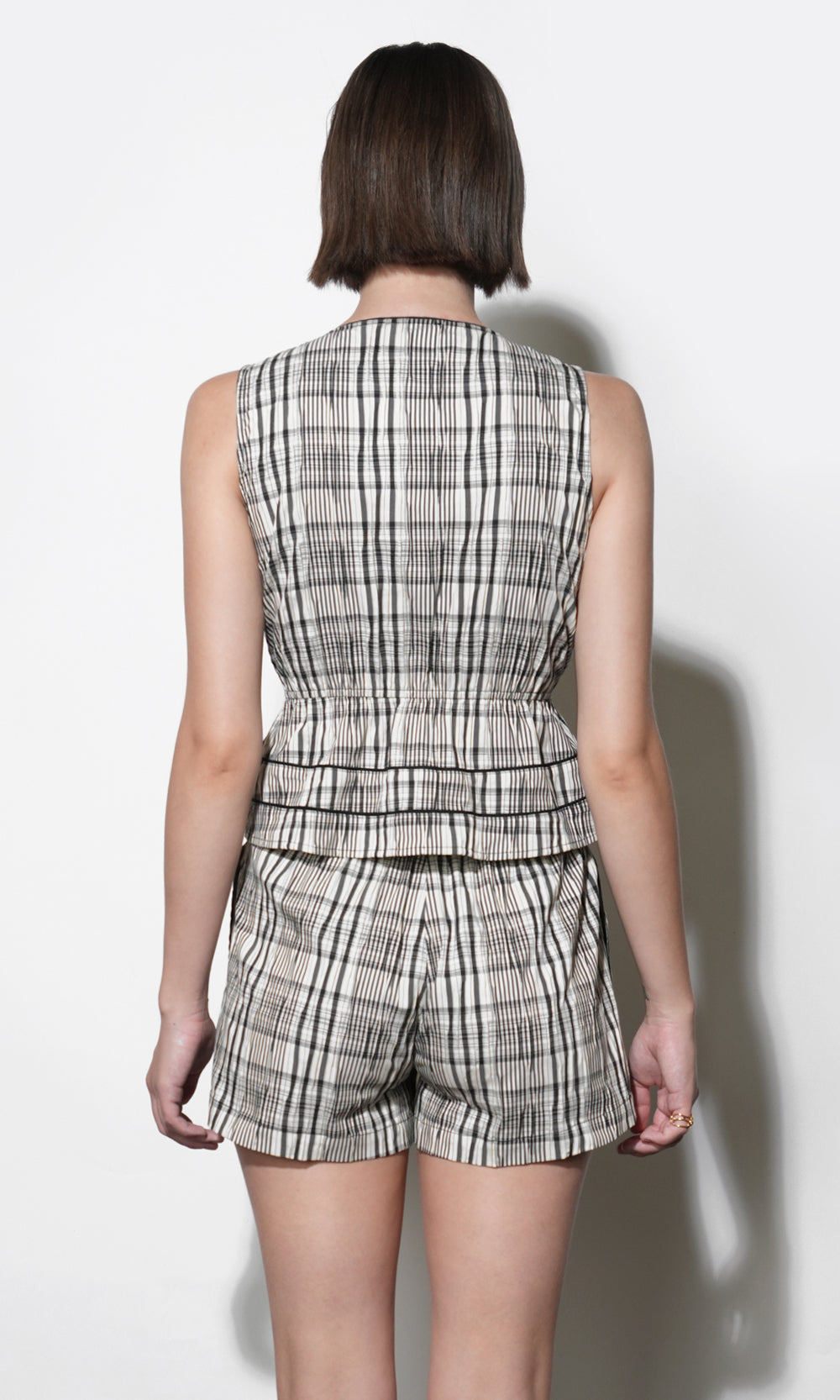 Ava Plaid High Waist Shorts