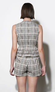 Ava Plaid High Waist Shorts
