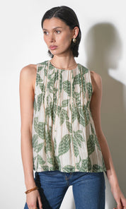 Elaine Sleeveless Pintuck Top