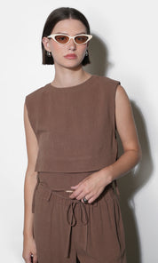 Luna Double Layer Side Tie Top