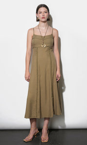 Ivy Embroidery Lace Midi Dress