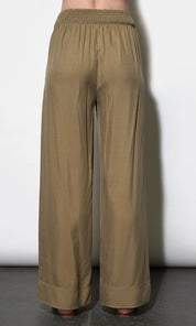 Chloe Wide Leg Pants With Side Button Detail