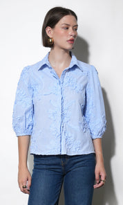Eleanor Stripe Puff Sleeve Blouse