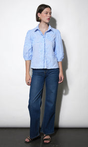 Eleanor Stripe Puff Sleeve Blouse