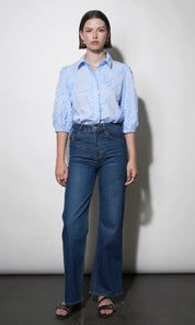Eleanor Stripe Puff Sleeve Blouse