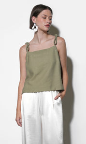 Lydia Embroidery Rope Strap Sleeveless Top