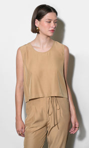 Zoey Side Button Scoop Neck Top