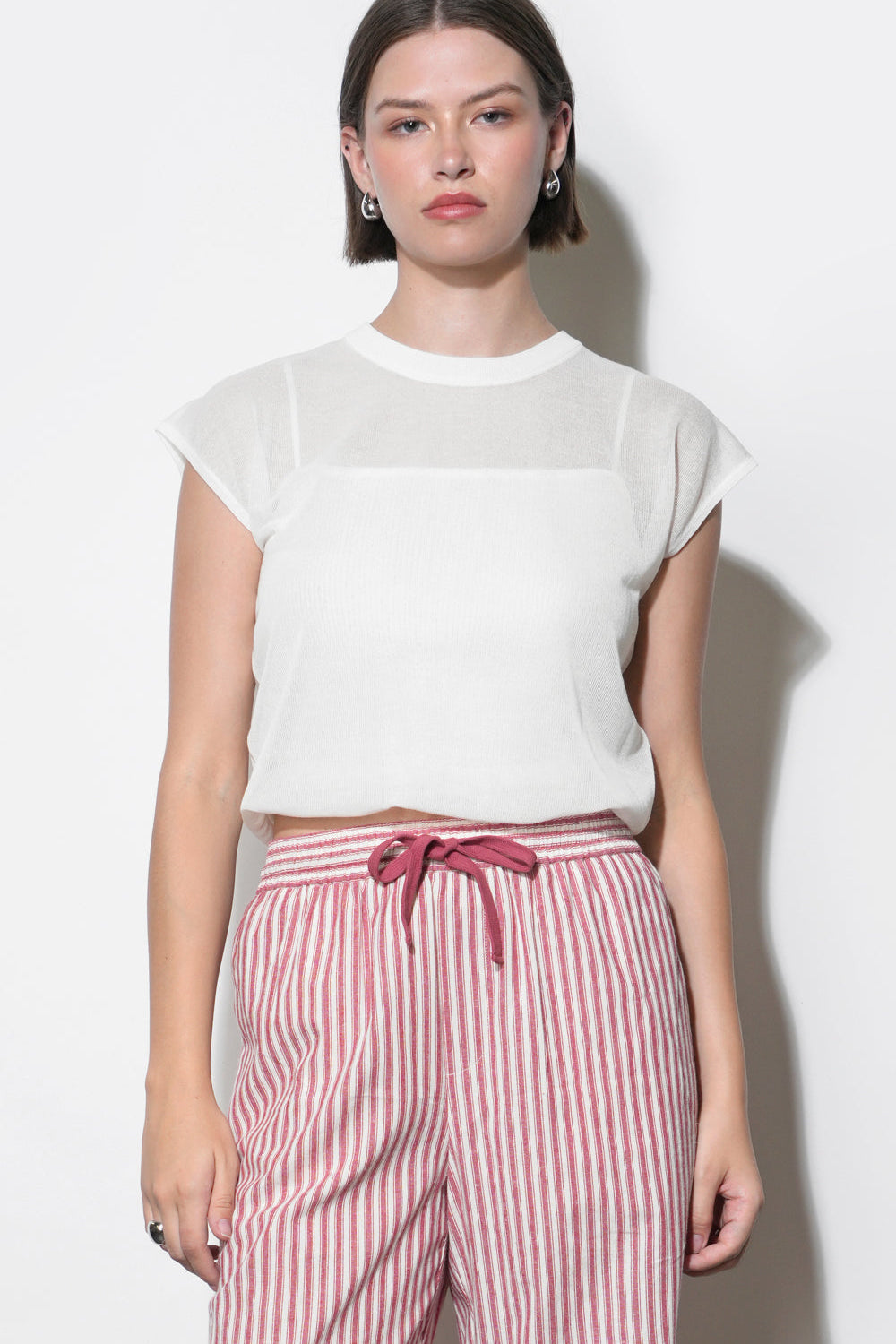 Natalia Sheer Bubble Sweater Top