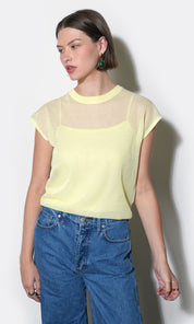 Natalia Sheer Bubble Sweater Top