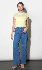 Natalia Sheer Bubble Sweater Top
