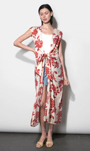 Ina Tie Front Maxi Cover Up Top