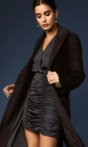 Abigail Gathered Cross Front Dress