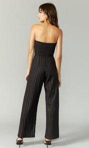 Cristal Stripe Strapless Jumpsuit
