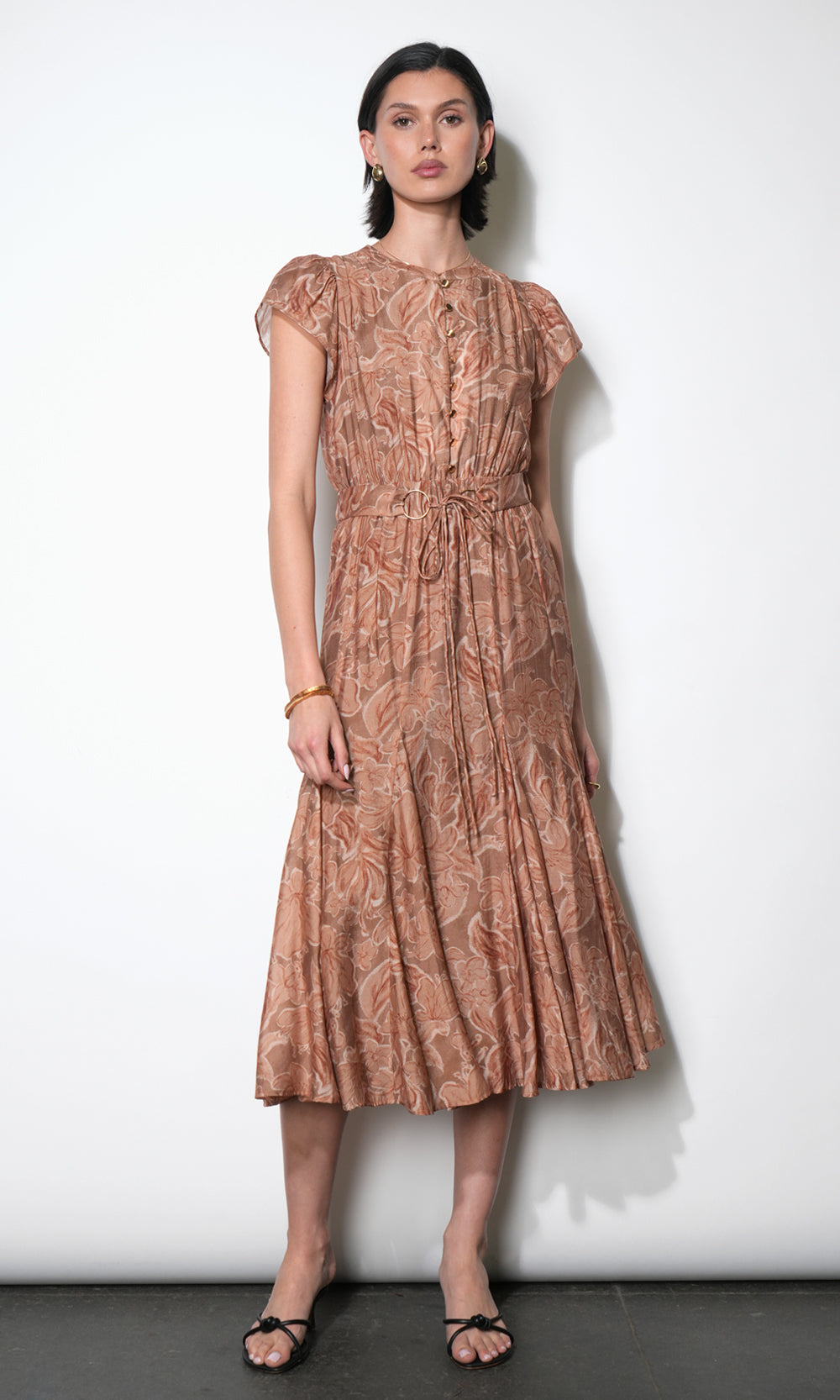 Grace Tie Belt Midi Dress