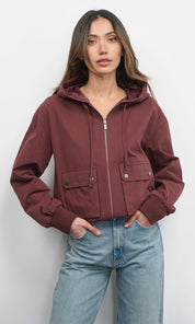 Grant Twill Hooded Jacket w/ Cargo Pocket