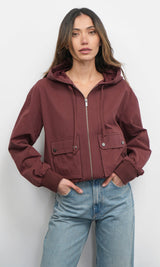 Grant Twill Hooded Jacket w/ Cargo Pocket