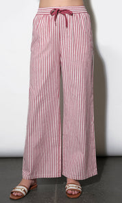 Hellen Stripe Pull Up Drawstring Pant