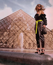 Spencer Vegan Leather Belted Pants