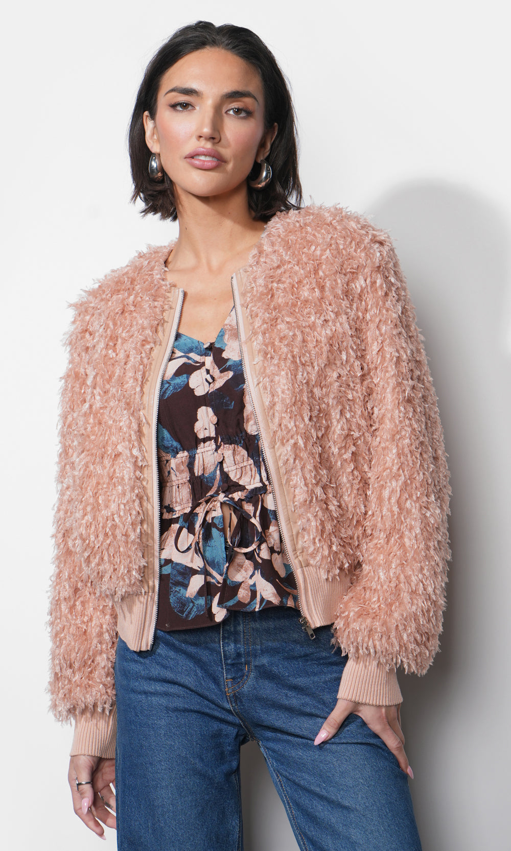Imani Shaggy Rib Hem Jacket