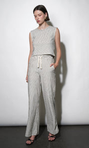 Isla Wide Leg Knit Pull Up Pants