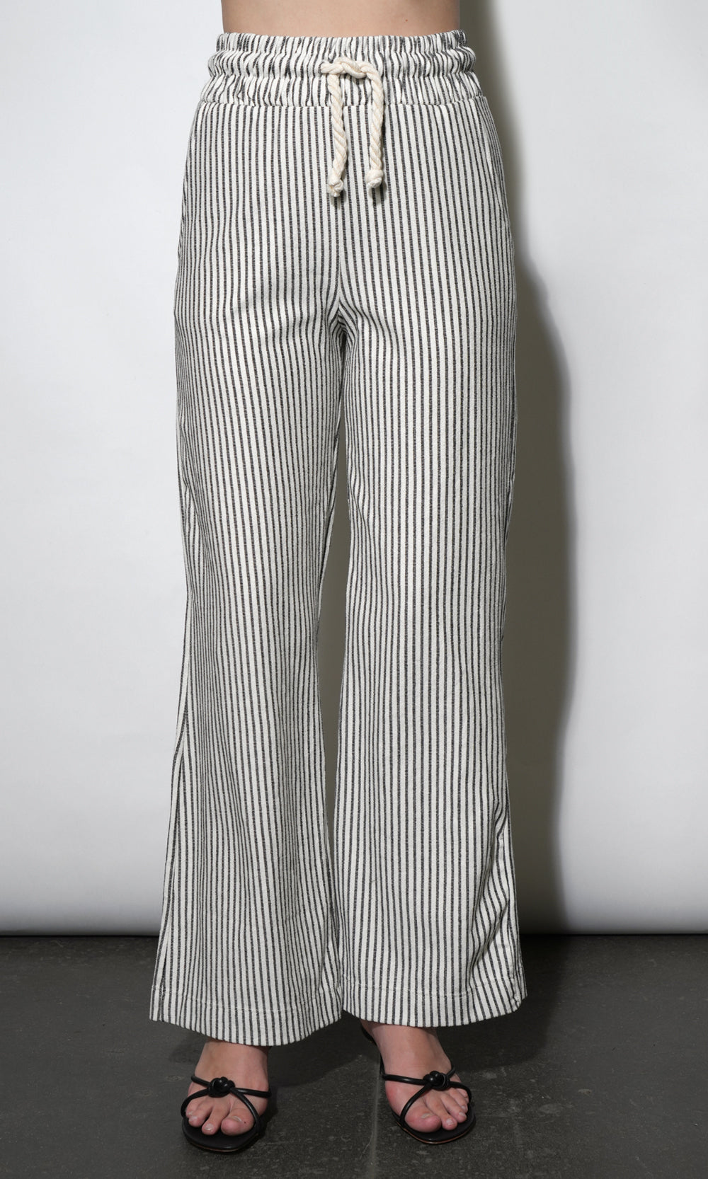 Isla Wide Leg Knit Pull Up Pants