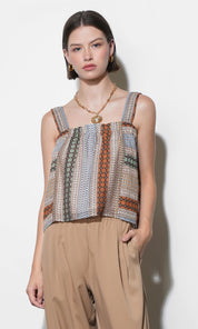 Kai Pleated Strap Tank