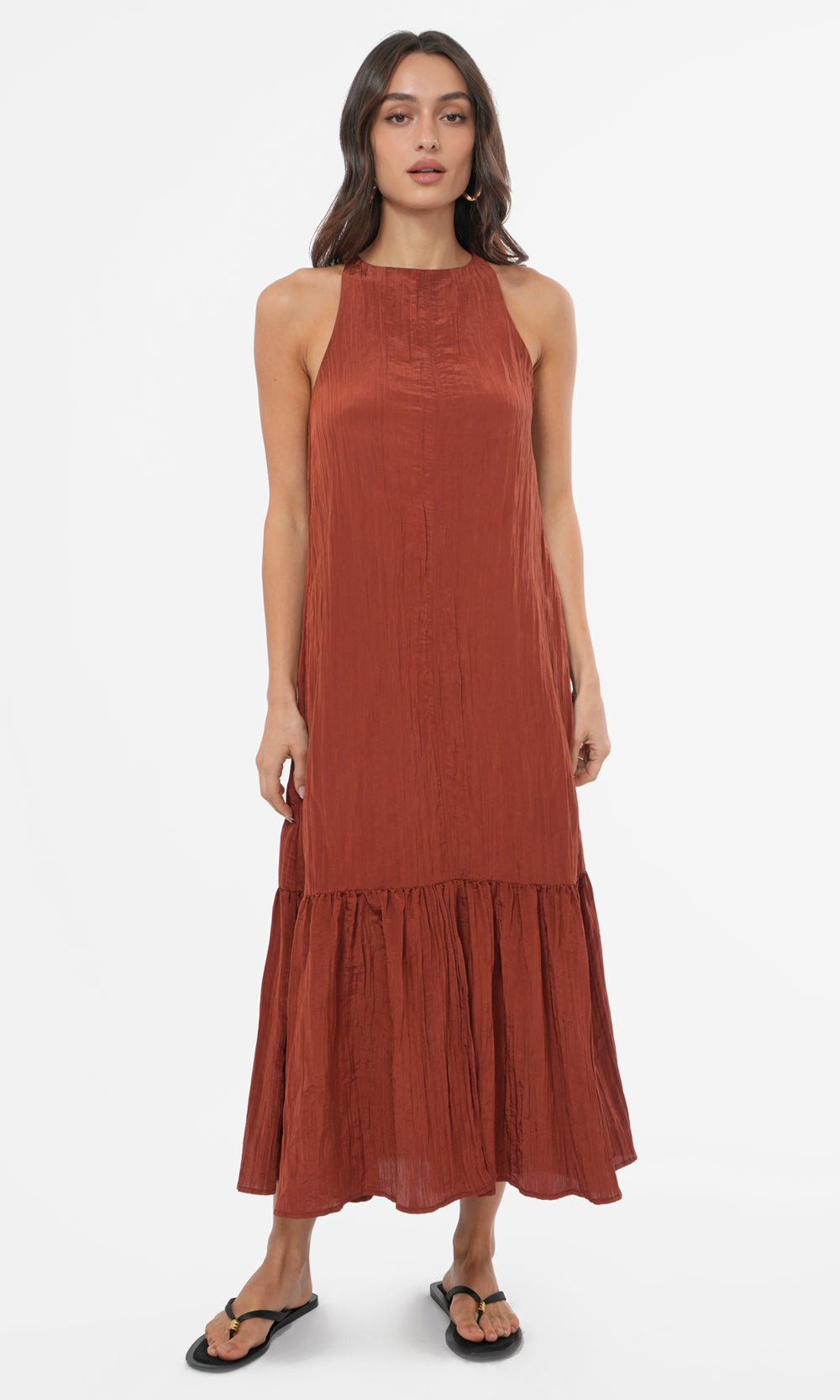 Kai Textured Cross Back Midi Dress