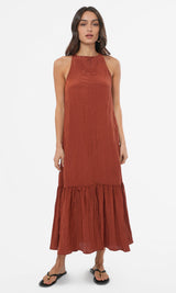 Kai Textured Cross Back Midi Dress