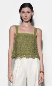 Kandace Crochet Lace Sleeveless Top