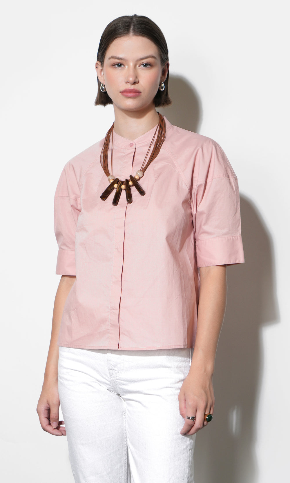 Laya Puff Sleeve Button Up Blouse