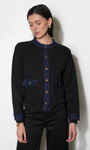 Lila Denim Detail Jacket