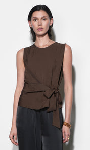 Lola Sleeveless Side Tie Blouse