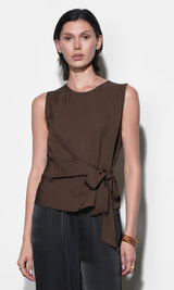 Lola Sleeveless Side Tie Blouse