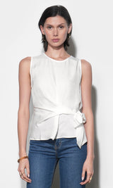 Lola Sleeveless Side Tie Blouse