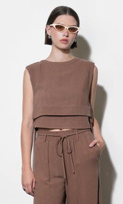 Luna Double Layer Side Tie Top