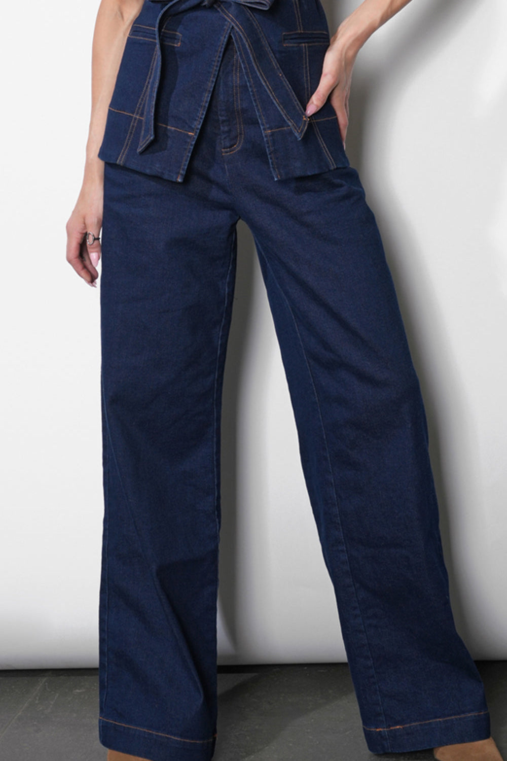 Luna Wide Leg Denim Trousers