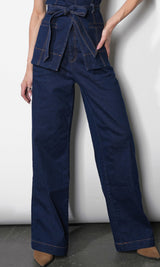 Luna Wide Leg Denim Trousers