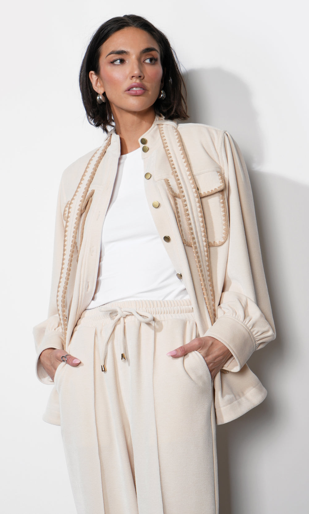 Marli Oversized Embroidered Shacket