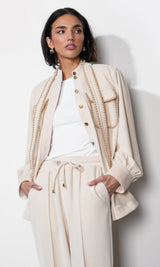 Marli Oversized Embroidered Shacket