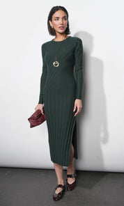 Mayla Paneled Rib Sweater Dress