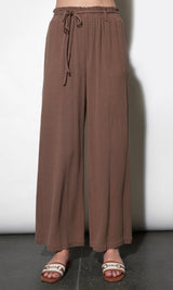 Mia Easy Wide Leg Pant With Tie Belt