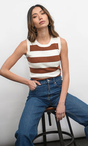 Nadine Stripe Sweater Tank